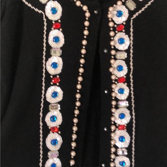 Sequin & Pearl Embellished Cardigan - Picture 3 of 7